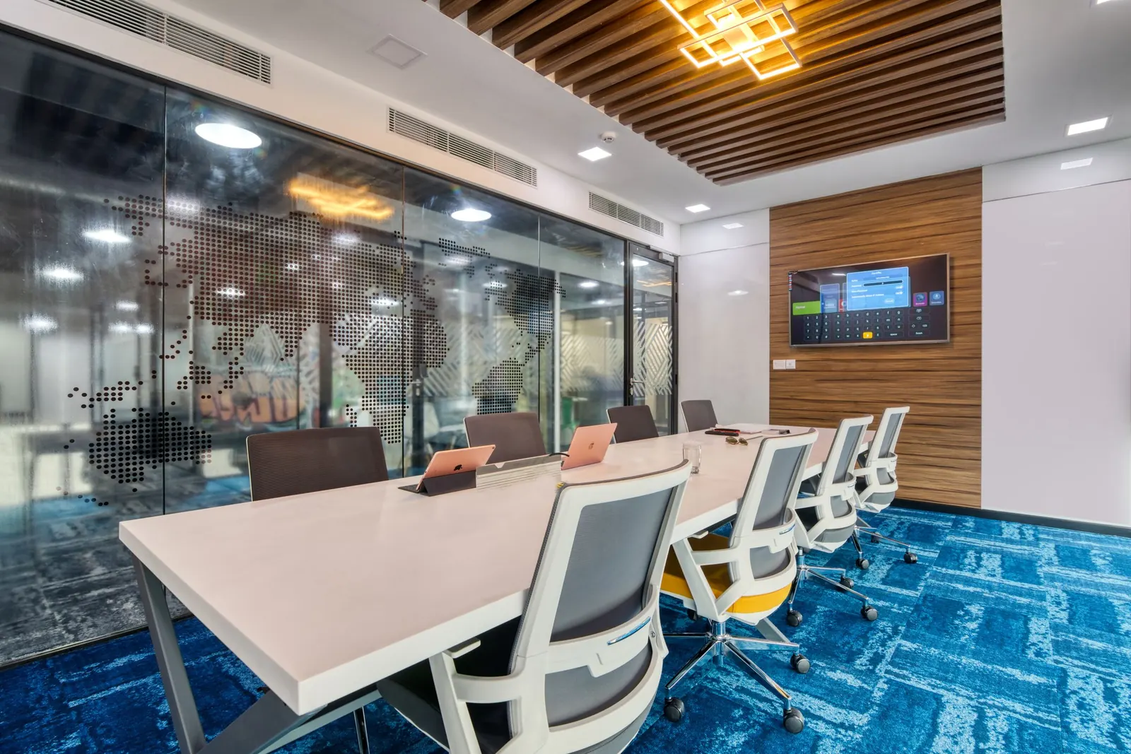 Office interior workspace